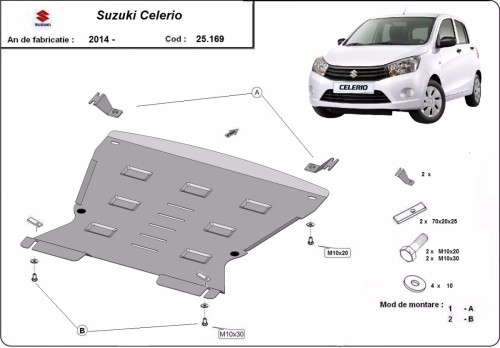 Plieninė variklio apsauga Suzuki Celerio (2014-2026) Plieninė variklio apsauga Suzuki Celerio (2014-2026)