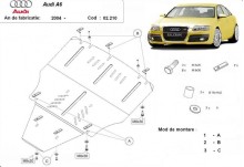 Plieninė variklio apsauga Audi A6 (2004-2011)