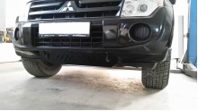 Plieninė variklio apsauga Mitsubishi Pajero 4 (V80, V90) (2007-2021)
