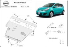 Plieninė variklio apsauga Nissan Note (2007-2013)