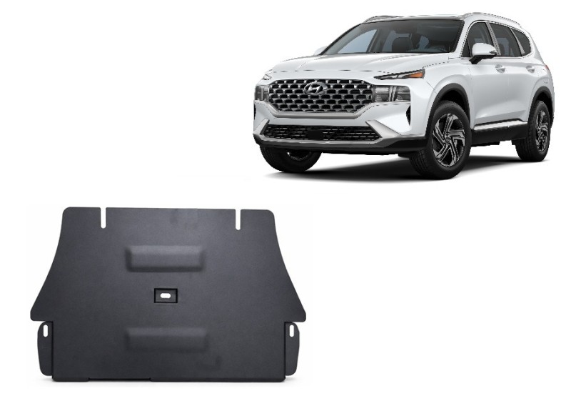 Plieninė katalizatoriaus apsauga Hyundai Sante Fe (2018-2023)