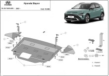Plieninė variklio apsauga Hyundai Bayon (2021-2026)