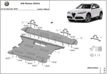 Aliumininė variklio apsauga Alfa Romeo Stelvio (2016-2026)