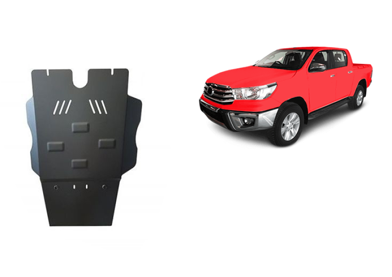 Plieninė pavarų dėžės ir DPF filtro apsauga Toyota Hilux (2004-2015)