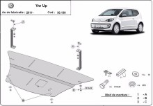 Plieninė variklio apsauga VW Up (2011-2026)