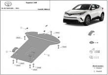 Aliumininė katalizatoriaus apsauga Toyota C-HR (2016-2023)