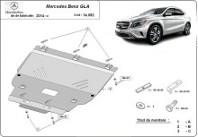 Plieninė variklio apsauga Mercedes GLA X156 (2014-2019)