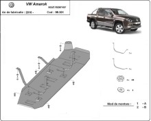 Plieninė kuro bako apsauga Volkswagen Amarok - tik versijoms be gamyklinės apsaugos (2010-2022)