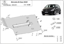 Plieninė variklio apsauga Mercedes B-Class (2005-2011)