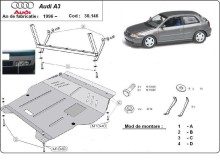 Plieninė variklio apsauga Audi A3 (1996-2003)