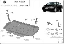 Aliumininė variklio apsauga Skoda Octavia 2 (2004-2012)