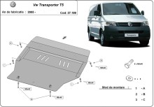 Plieninė variklio apsauga Volkswagen Transporter T5 (2003-2015)