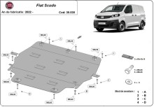 Plieninė variklio apsauga Fiat Scudo (2022-2026)