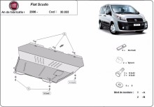 Plieninė variklio apsauga Fiat Scudo (2006-2016)