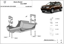Plieninė EGR apsauga Dacia Duster (2014-2017)