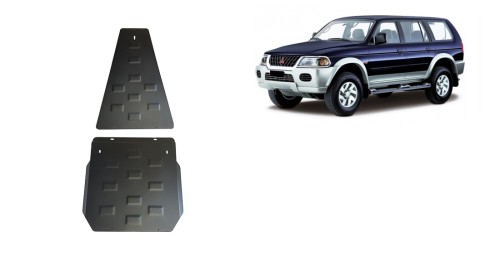 Plieninė pavarų dėžės ir reduktoriaus apsauga Mitsubishi Pajero Sport 1 (1998-2007) Plieninė pavarų dėžės ir reduktoriaus apsauga Mitsubishi Pajero Sport 1 (1998-2007)