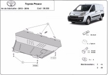 Plieninė variklio apsauga Toyota Proace (2013-2016)