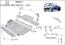 Plieninė variklio apsauga Mazda 2 (2003-2007)