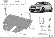 Plieninė variklio apsauga Audi A1 (2010-2017)
