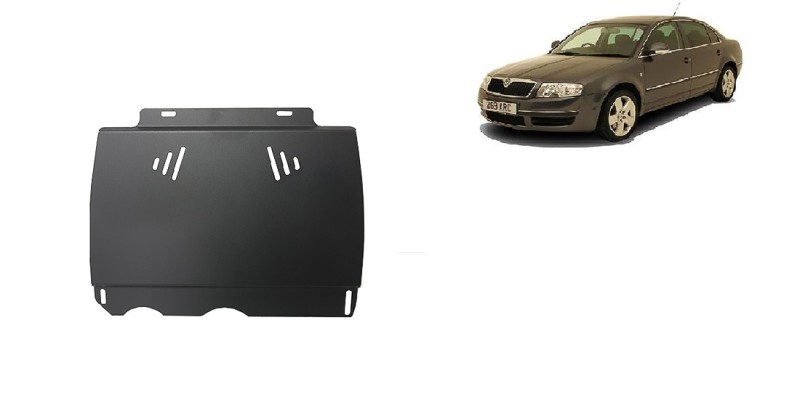Plieninė mechaninės pavarų dėžės apsauga Skoda Superb (2001-2008)