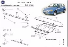 Plieninė variklio apsauga Fiat Punto (1993-1999)
