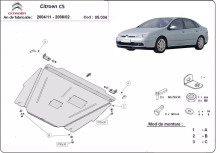 Plieninė variklio apsauga Citroen C5 (2004-2007)
