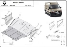 Plieninė variklio apsauga Renault Master 2 (1998-2010)