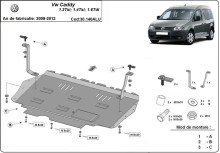 Aliumininė variklio apsauga Volkswagen Caddy (2009-2012)