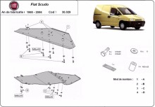 Plieninė variklio apsauga Fiat Scudo (1995-2006)