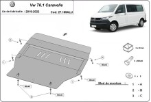 Aliumininė variklio apsauga Volkswagen Transporter T6.1 Caravelle (2019-2022)