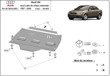 Plieninė automatinės pavarų dėžės apsauga Audi A4 B6 (2000-2005)