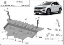 Plieninė variklio apsauga Volkswagen T-Roc - automatinė pavarų dėžė (2017-2026)