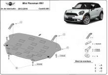 Plieninė variklio apsauga Mini Paceman R61 (2012-2016)