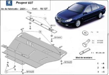 Plieninė variklio apsauga Peugeot 607 (2001-2010)