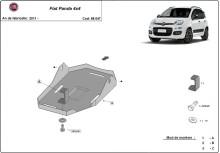Plieninė diferencialo apsauga Fiat Panda 4x4 (2011-2026)