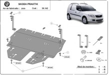 Plieninė variklio apsauga Skoda Praktik (2006-2015)