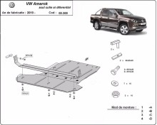 Plieninė pavarų dėžės ir reduktoriaus apsauga Volkswagen Amarok (2010-2022)