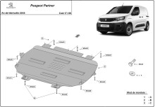 Plieninė variklio apsauga Peugeot Partner (2018-2026)
