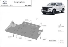 Plieninė pavarų dėžės apsauga SsangYong Rexton (2017-2026)