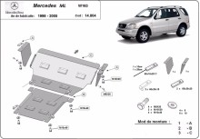 Plieninė variklio apsauga Mercedes ML W163 (1998-2005)