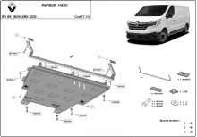Plieninė variklio apsauga Renault Trafic (2022-2026)