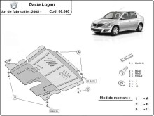 Plieninė variklio apsauga Dacia Logan 1 (2005-2012)