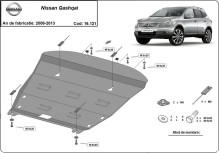 Plieninė variklio apsauga Nissan Qashqai (2006-2013)