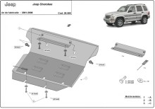 Plieninė variklio apsauga Jeep Cherokee - KJ (2001-2008)