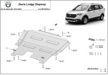 Aliumininė variklio apsauga Dacia Lodgy Stepway (2014-2020)