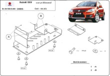 Plieninė diferencialo apsauga Suzuki SX 4WD (2006-2013)