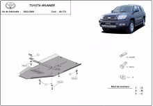 Plieninė pavarų dėžės apsauga Toyota 4Runner (2002-2009)