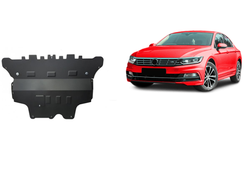 Plieninė variklio apsauga VW Passat B8 - mechaninė pavarų dėžė (2014-2023)