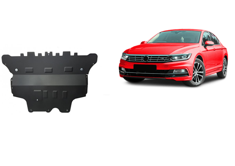Plieninė variklio apsauga VW Passat B8 - mechaninė pavarų dėžė (2014-2023)