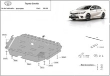 Plieninė variklio apsauga Toyota Corolla (2013-2018)